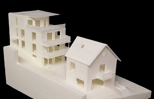 Architekturmodell in Weiss