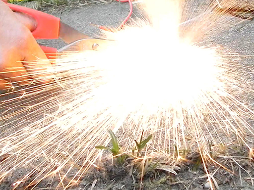 Sicherheitstest mit Kabel – Nachher: Kurzschluss