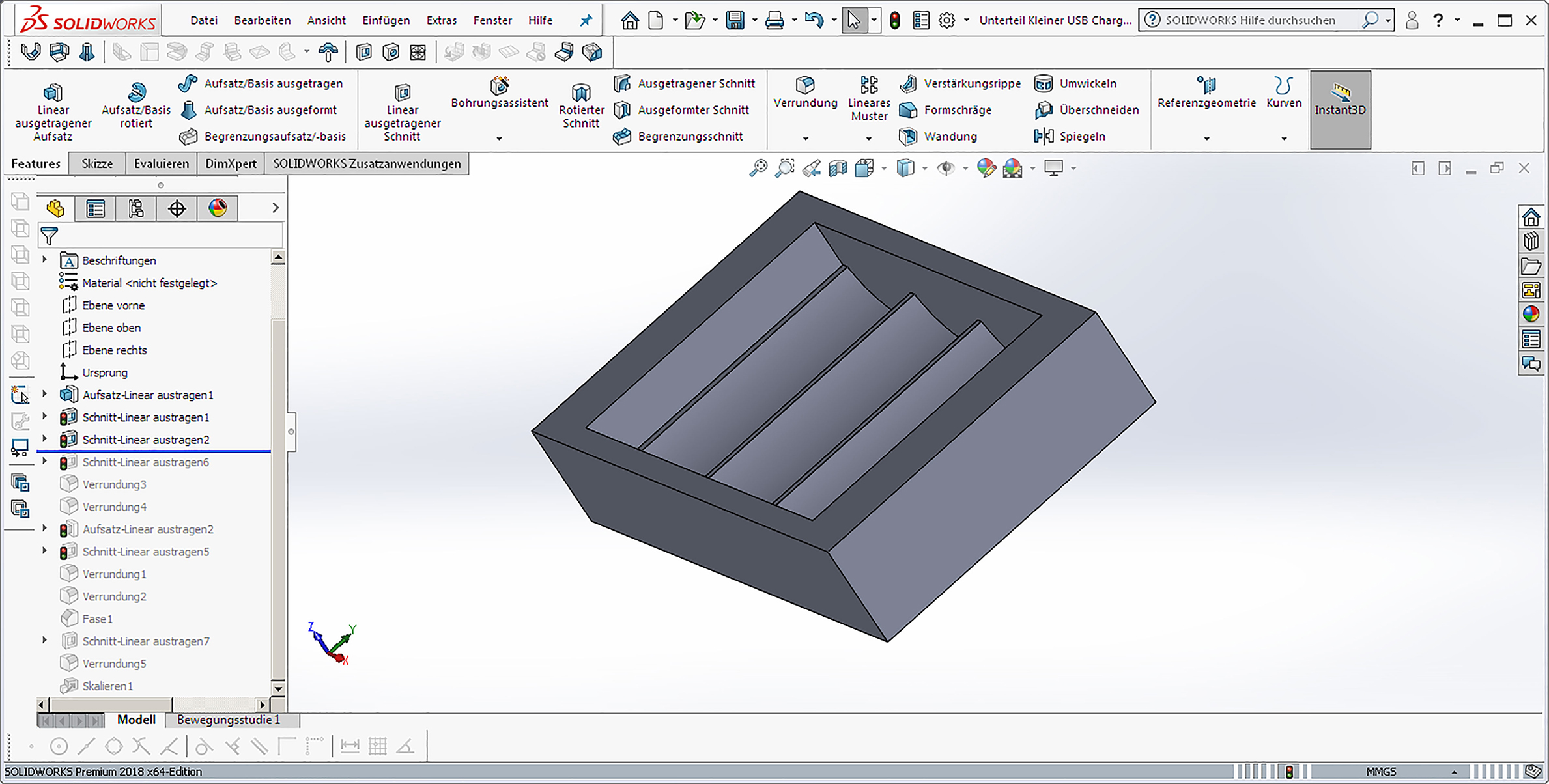 Animation der Solidworks-Konstruktion eines Gehäuses Bild 2