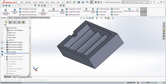 Animation der Solidworks-Konstruktion eines Gehäuses Bild 4