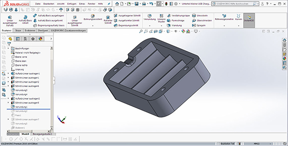 Animation der Solidworks-Konstruktion eines Gehäuses Bild 7