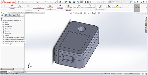Animation der Solidworks-Konstruktion eines Gehäuses Bild 13